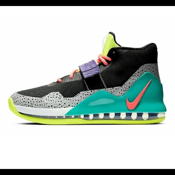 Nike Air Force Max Black Punch Volt Purple Basketb - Picture 4 of 8